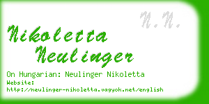 nikoletta neulinger business card